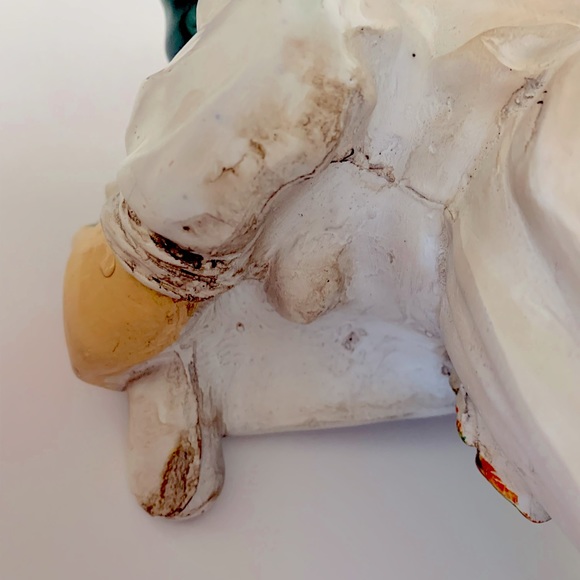 Bon Appetit plastic figurine. It looks rustic & there is staining at the back. - Picture 5 of 7